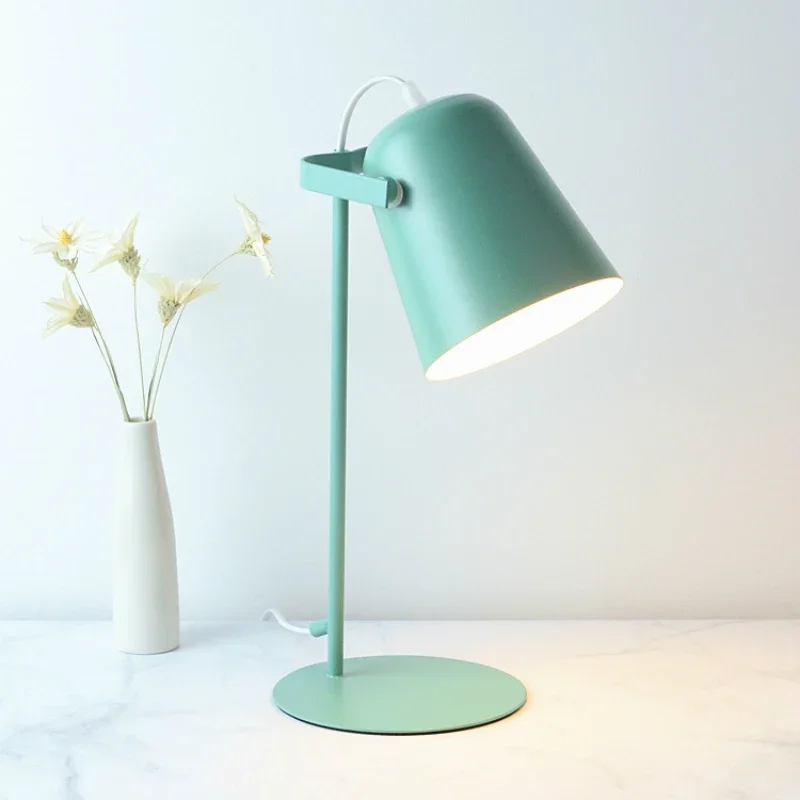 Modern Led Desk Lamp Nordic Lighting Fixture Table College Dorm Reading Living Bedroom Bedside Study Indoor Decor Lights