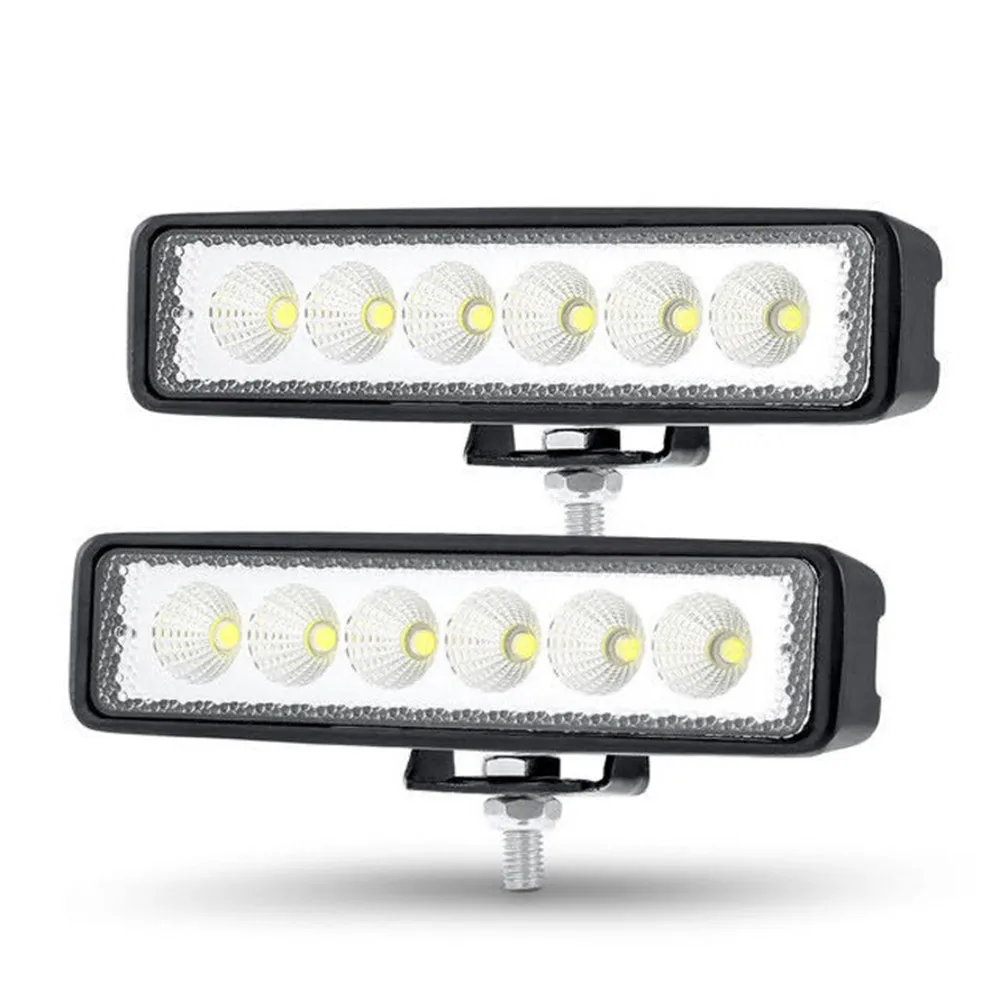 دائم سيارة LED ضوء العمل ضوء بار بقعة الفيضانات Worklight 12 فولت 18 واط مصباح ليد بار لشاحنة جرار الطرق الوعرة مركبة #1