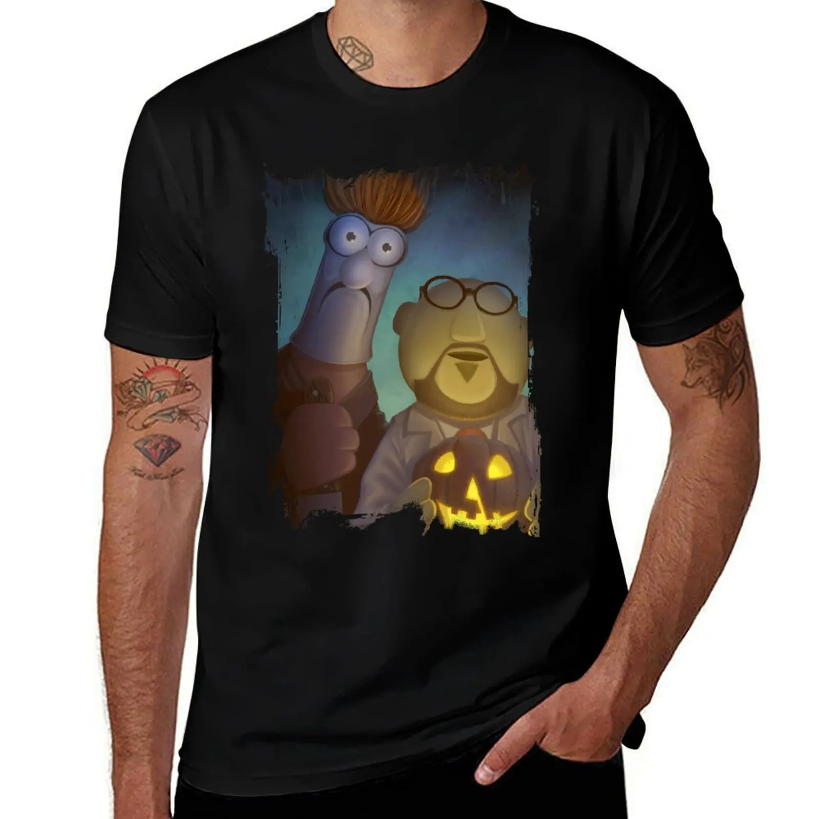 Muppet Maniacs - Beaker Myers & Dr. Honeyloomis T-Shirt Breathable Sportswear for Men T-Shirt