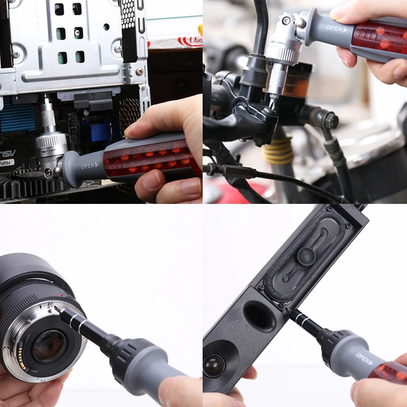 Precision Ratchet Screwdriver Bit Set Magnetic Screwdrivers Kit 1/4 Inch Inside Hexagon Adjustable Angle Household Repair Tools