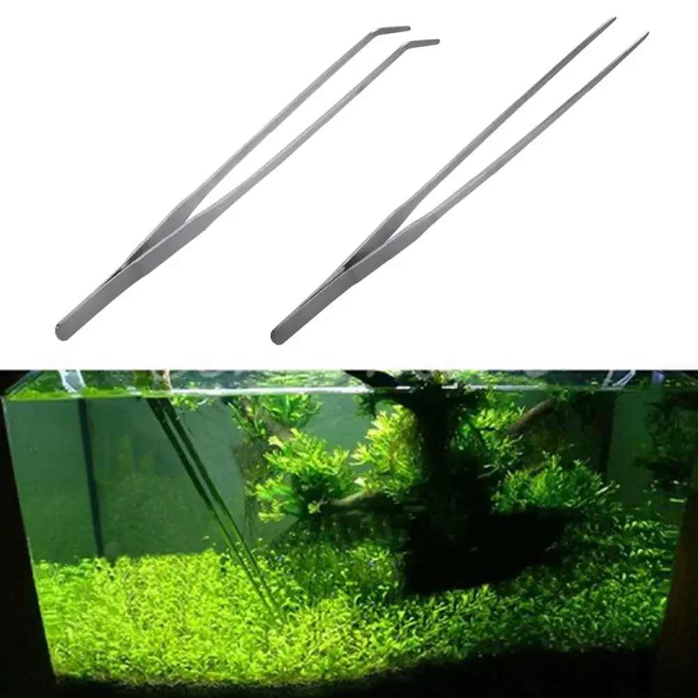 Universal 27CM Aquarium Plant Shrimp Reef Tank Straight Tweezer Stainless Aquatic Plants Tweezers Tool For Aquarium Maintenance