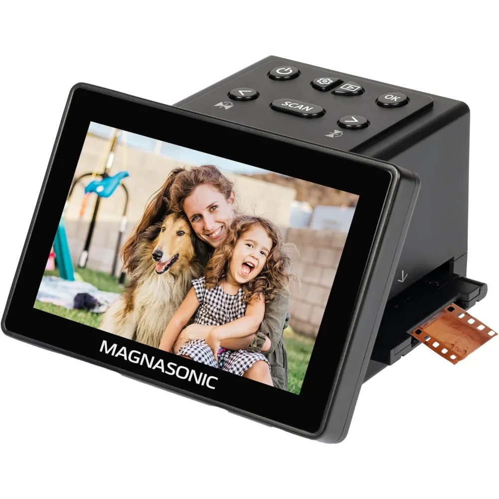 

Универсальный пленочный сканер 25 МП с большим 5-дюймовым дисплеем и HDMI, преобразует пленку 35 мм/126/110/Super 8