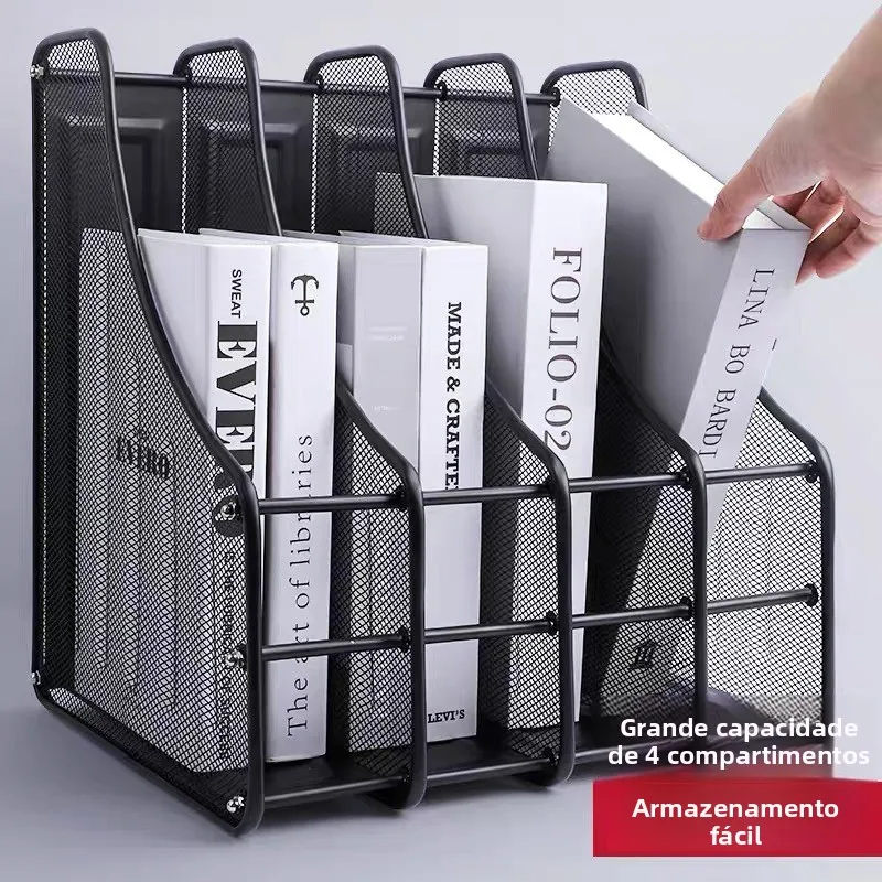 metal-mesh-document-holder-desk-organizer-three-layer-four-layer-file-stationery-cabinet-office-desktop-storage-rack