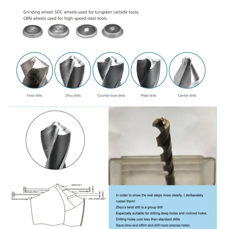 220v Electric F1-20 Drill Bit Grinding Machine Unity Drill Re-Sharpener Alloy Twist Drill Grinding Machine