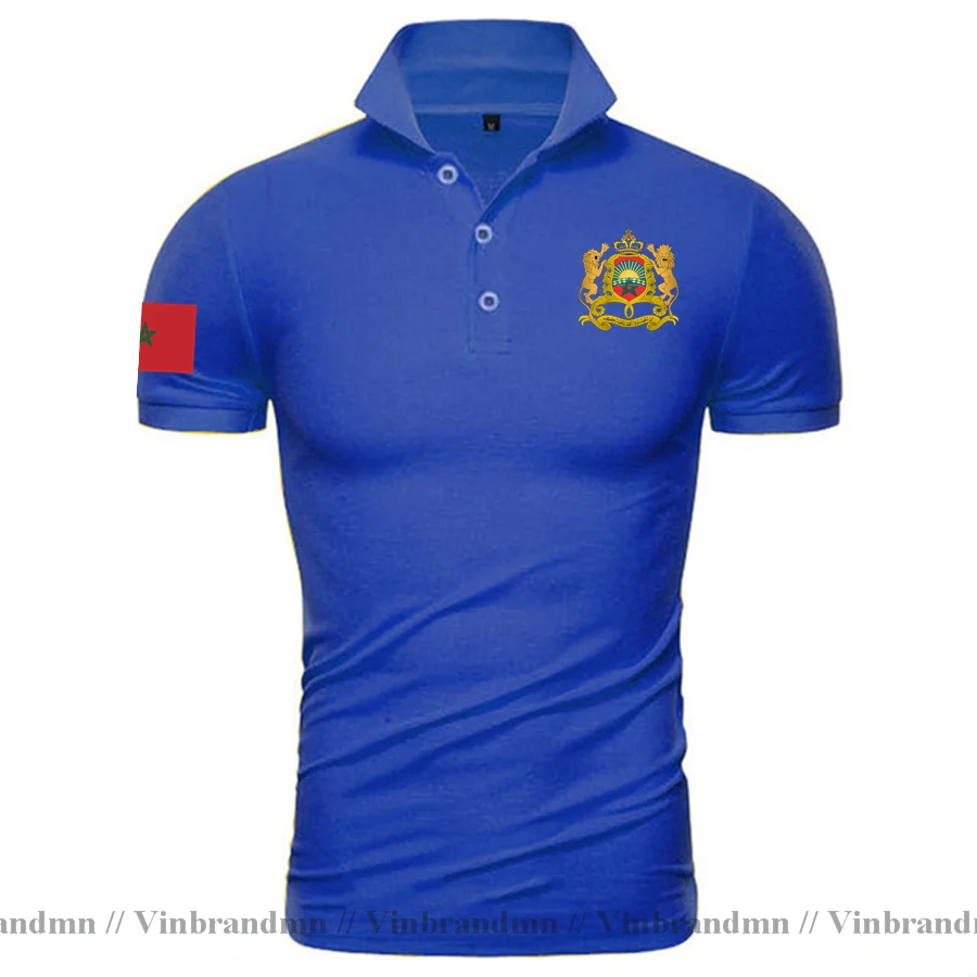 The Western Kingdom of Morocco Moroccan men Polo Shirt Fashion Nation Team Shirt Sporting Clothing Tops Country MAR Polo Shirts