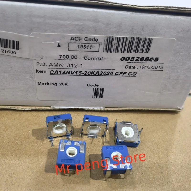 5pcs  for ACP Spain vertical adjustable Potentiometer 14MMX14MM CA14NV17.5 4K7 220KH hole 3MM