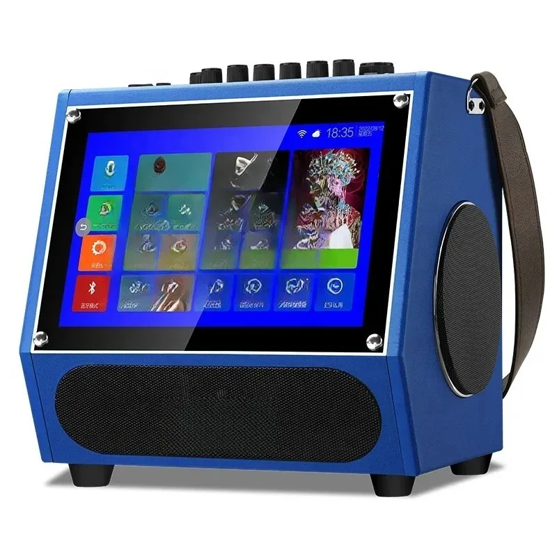 Powered Active Wooden Speakers 6.5 Inch Speaker Stereo Wireless Screen Speaker Home Theatre Watch Movie Outdoor Karaoke
