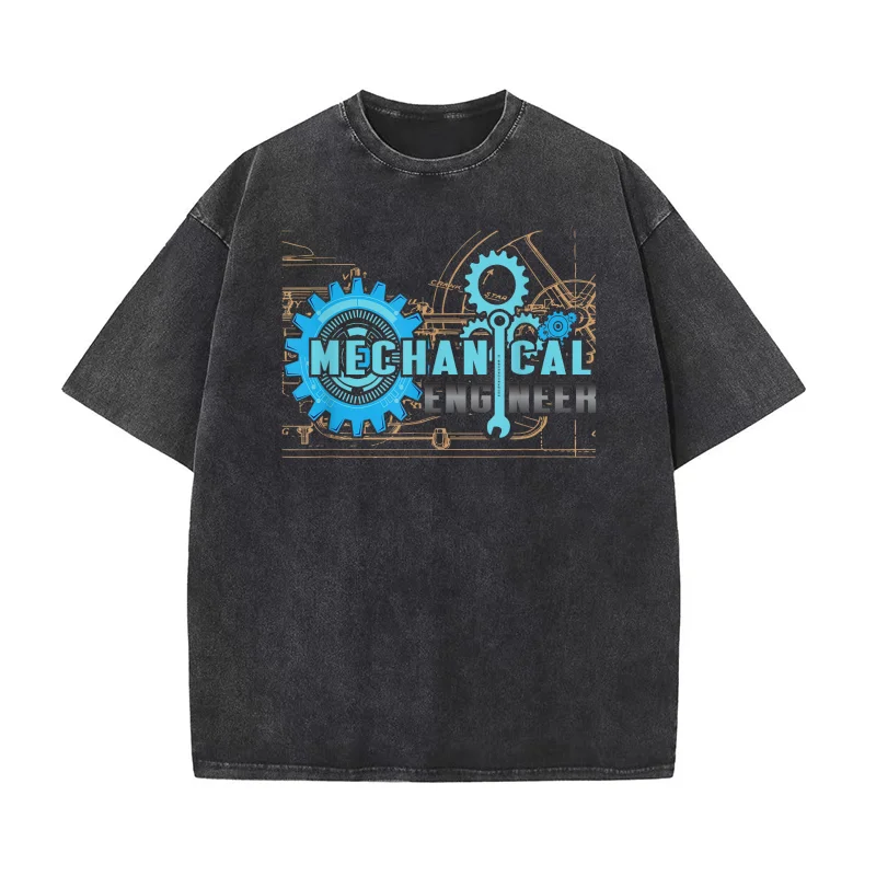 

Футболка инженера-механики для студентов и энтузиастов STEM, мужские футболки с короткими рукавами, мужская модная одежда