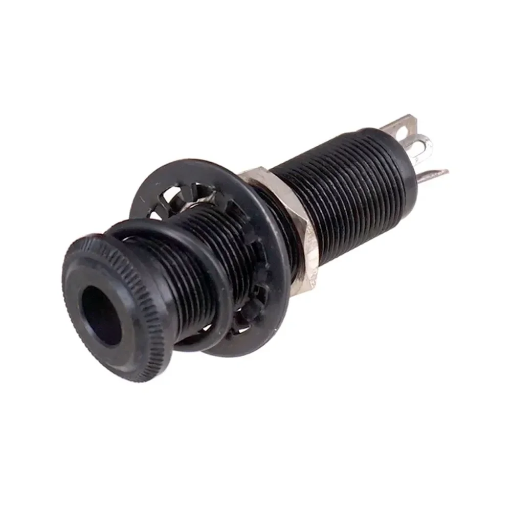 Guitar Bass Output Jack Socket, 6 35mm Stereo Plug, Metal Material, Perfect Tone for Electric Guitar and Bass Players