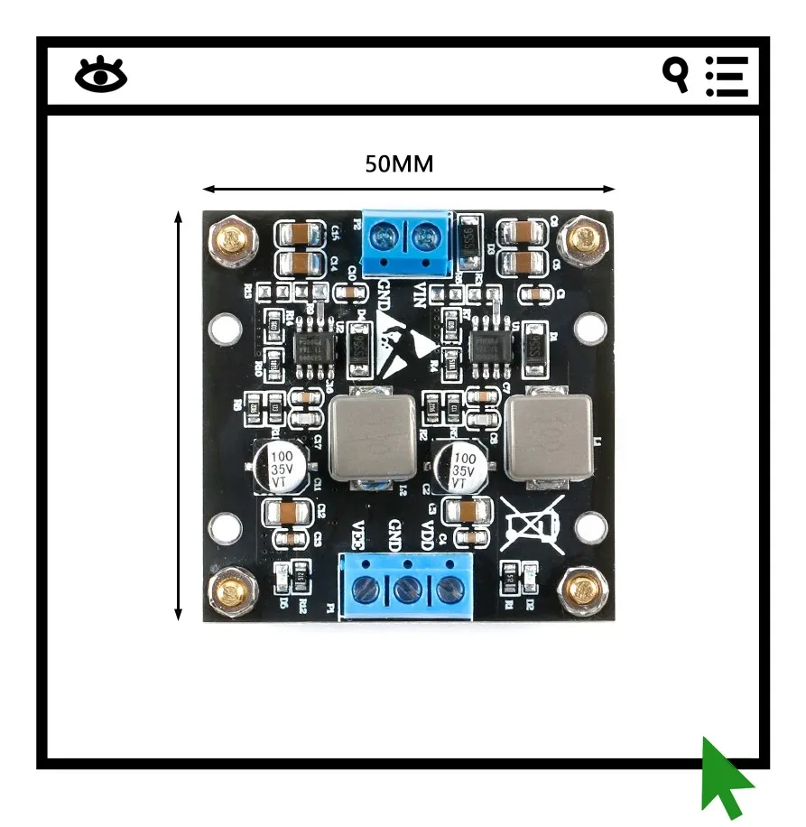 TPS54360 Switch Module Negative Voltage Reverse Power Supply Stabilized Low Ripple Positive and Negative Voltage 5V 12V 15V