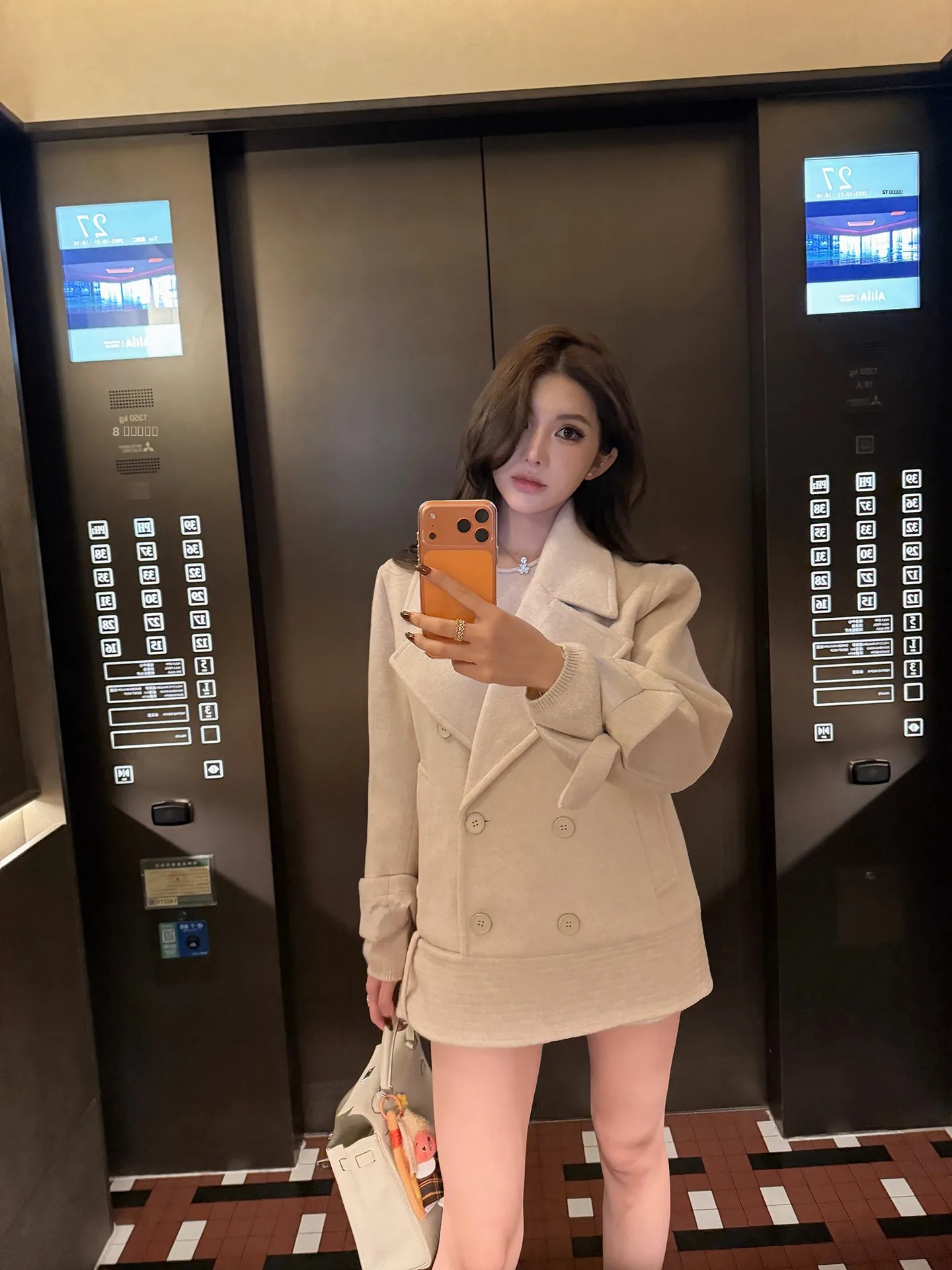 

Шерстяное пальто PiRui: Элегантное, уютное, укороченное, зимнее, премиум-класса, женское, для повседневной носки, длинное