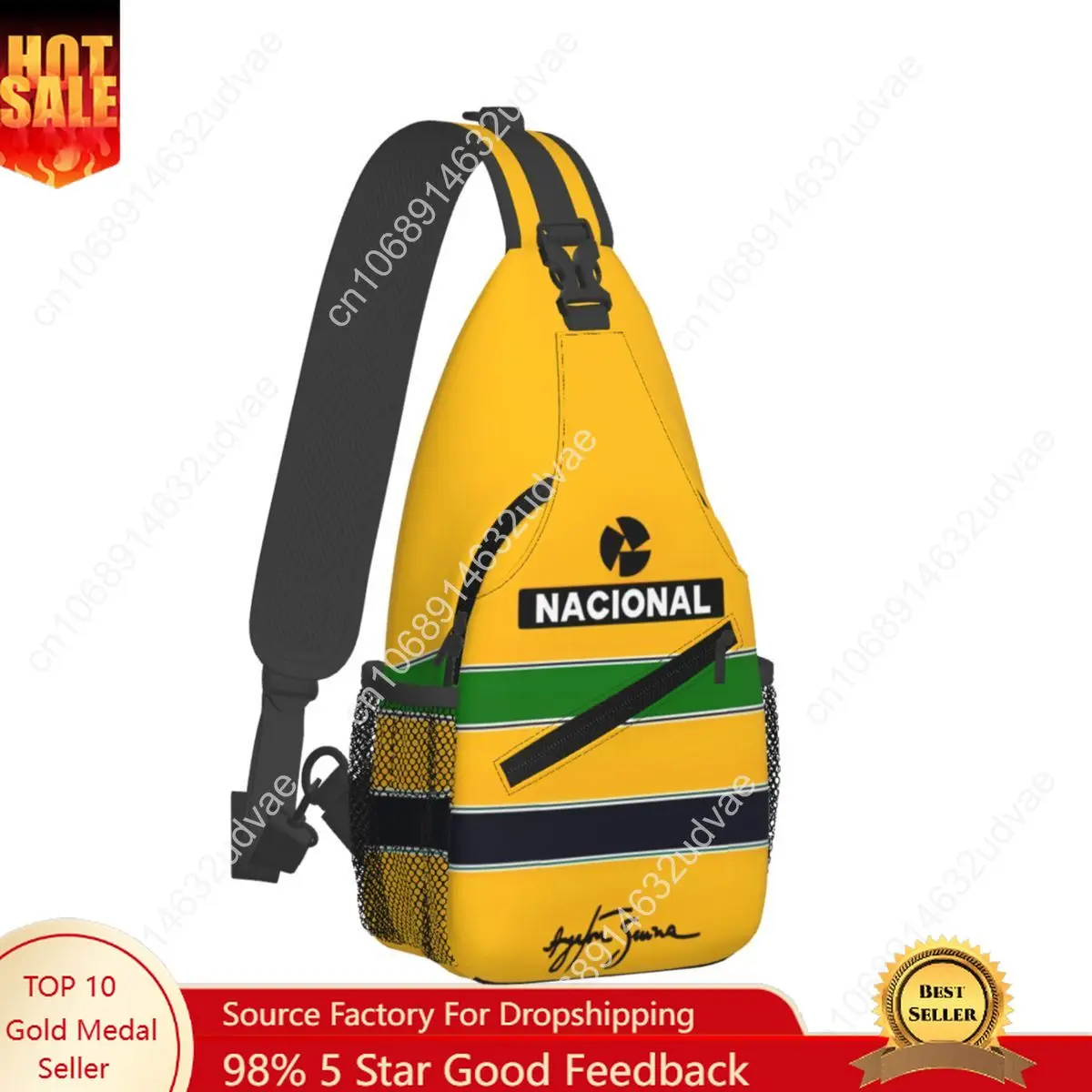 

Ayrton Senna Sling Bags Women Men Accessories Female Fashion Crossbody Bag Racing Strap Bag Lightweight Sports Shoulder Bag