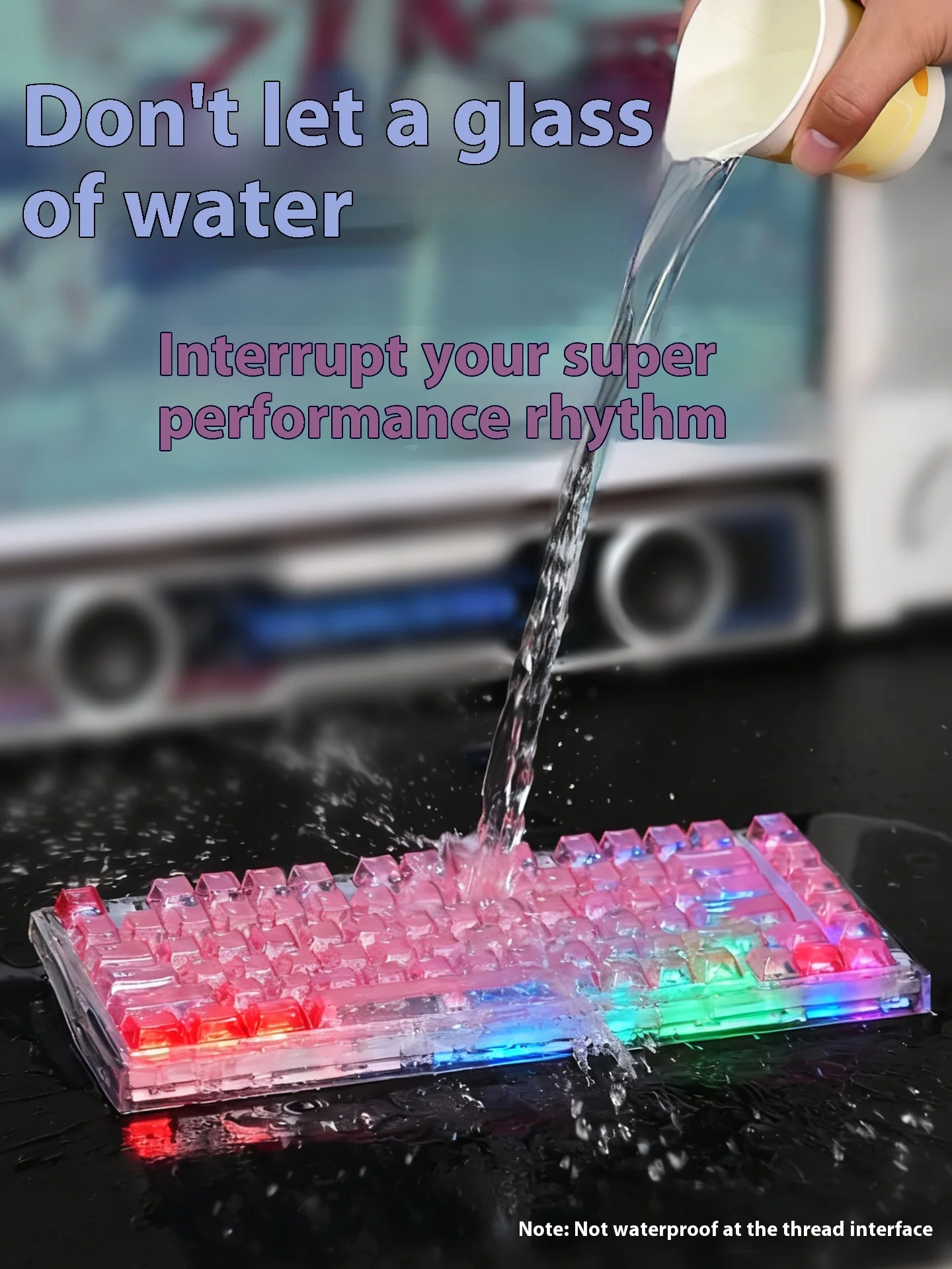 คีย์บอร์ดเกมมิ่ง Apex75he แบบมีสาย พร้อมสวิตช์แม่เหล็ก กันน้ำ โปร่งใส สำหรับการเล่นเกมอีสปอร์ต  รับประกันความทนทาน