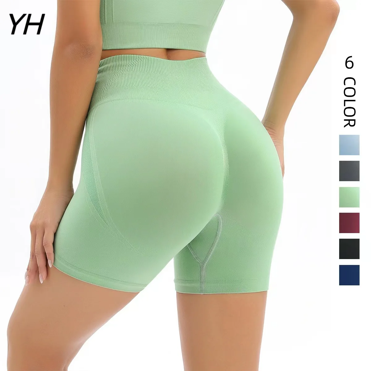 

Effortless Seamless Cycling Shorts Women Running Sport Push Up Stretch Workout Yoga Shorts High Waist Fitness Biker GYM Shorts