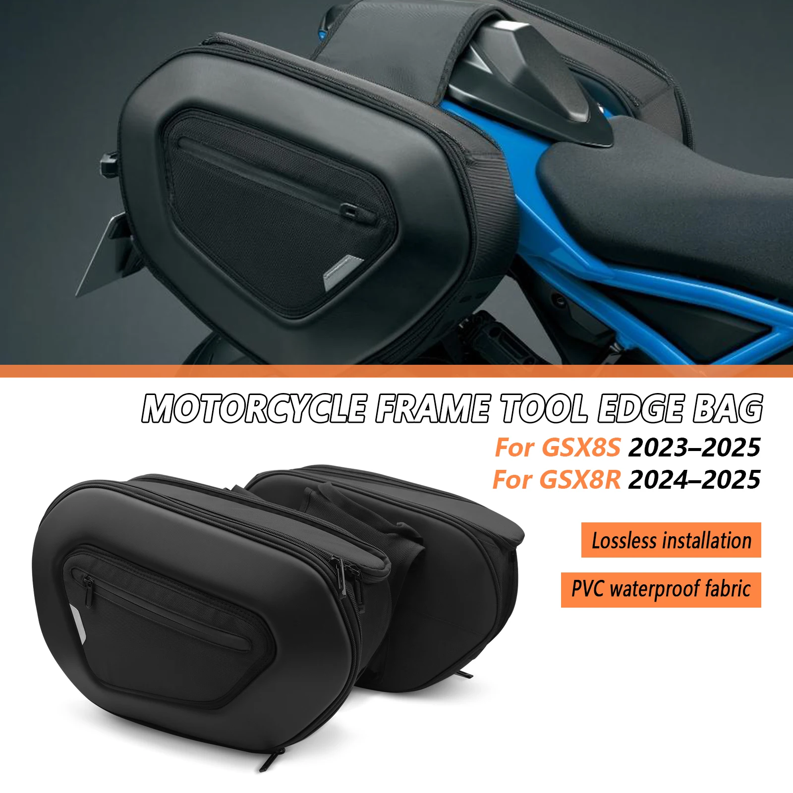 

Для GSX8S GSX-8R GSX-8S GSX8R 2023-2025 Мягкие боковые чехлы для мотоцикла, комплект седельных сумок, поддержка седельной сумки с защитой от брызг воды и пыли