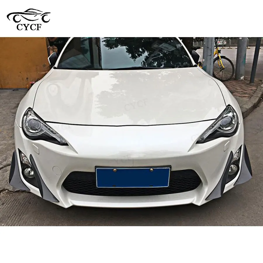 

For Toyota GT86 FRS 2012-2018 Carbon Fiber Front Bumper Fascia Splitter Side Wing Wind Blade Car Decoration Auto Parts