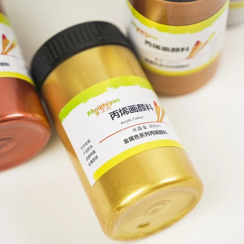 

300 мл/бутылка металлический перламутровый акриловый пигмент «сделай сам» Ручная роспись гипсовый капельный клей Смешивание цвета камень планшет инструмент для рисования