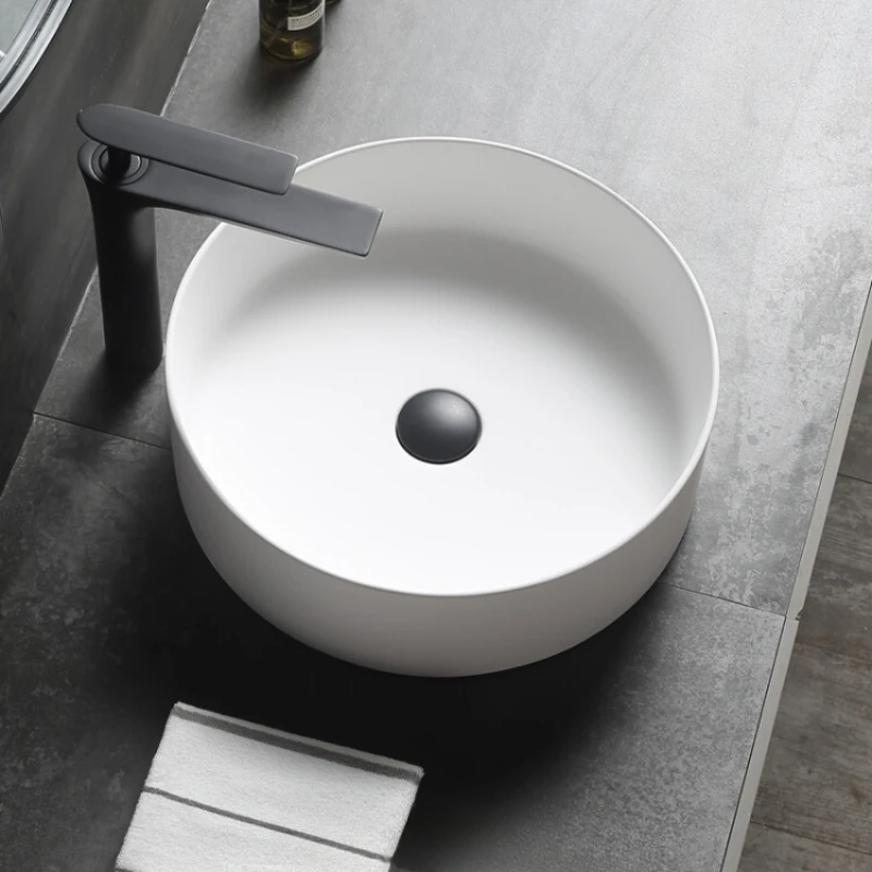 

Artificial stone table basin domestic washbasin artistic round