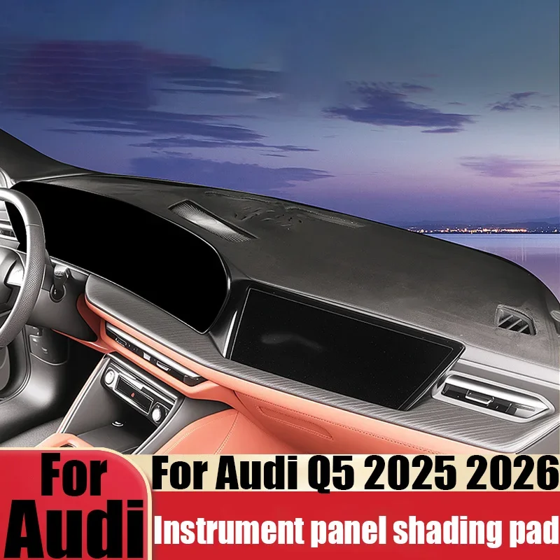 For Audi Q5 GU 2026 Dashboard Anti Glare Pad Instrument Panel Sunlight Shield Protective Mat Car Interior Accessories