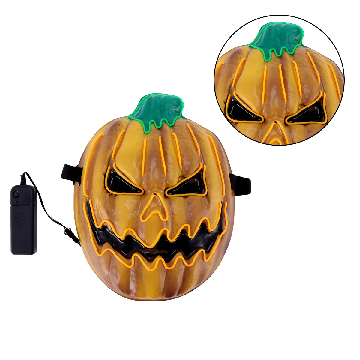 Halloween Luminous Mask Stand-out LED Dress Accessories Shine Exquisite Glittery Plastic Party