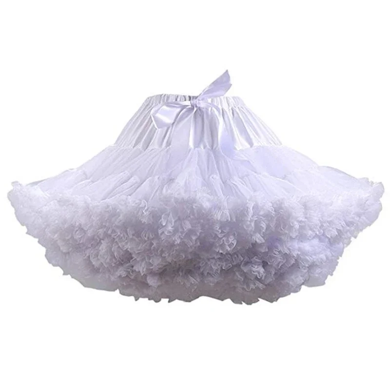 

New Arrival Petticoats Wedding Bridal Crinoline Lady Girls Underskirt for Party White Black Ballet Dance Skirt Tutu