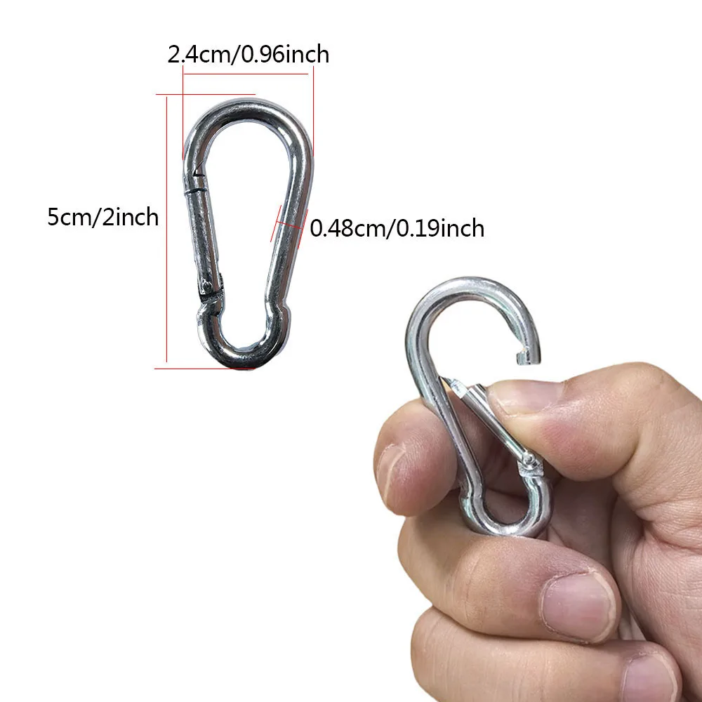 1/6 Stück 4m 4mm Campingzelt-Zurrgurt Windseil-Spanner mit Schnalle, Ratsche und Haken für Markisen – Detail 2