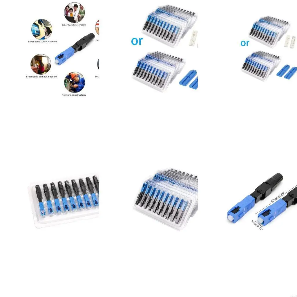 100PCS Fiber Quick Cold FTTH Single Mode UPC Fast Connector