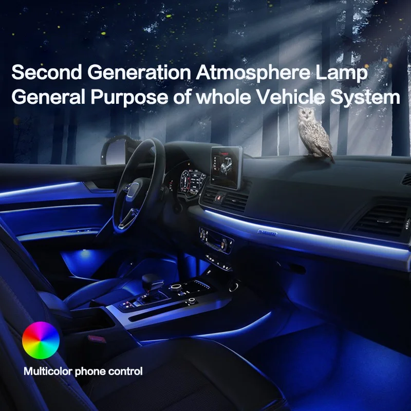 For BMW X1/X2 F48/F49/F39 8 Colors Car Decorative Auto Ambient Light Led Strip Tuning Car Accessories