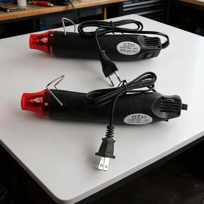 Pistola de Ar Quente 220/110V, Ferramenta Elétrica para Bricolagem, Mini Soprador de Ar Quente para Artesanato com Controle de Temperatura e Suporte