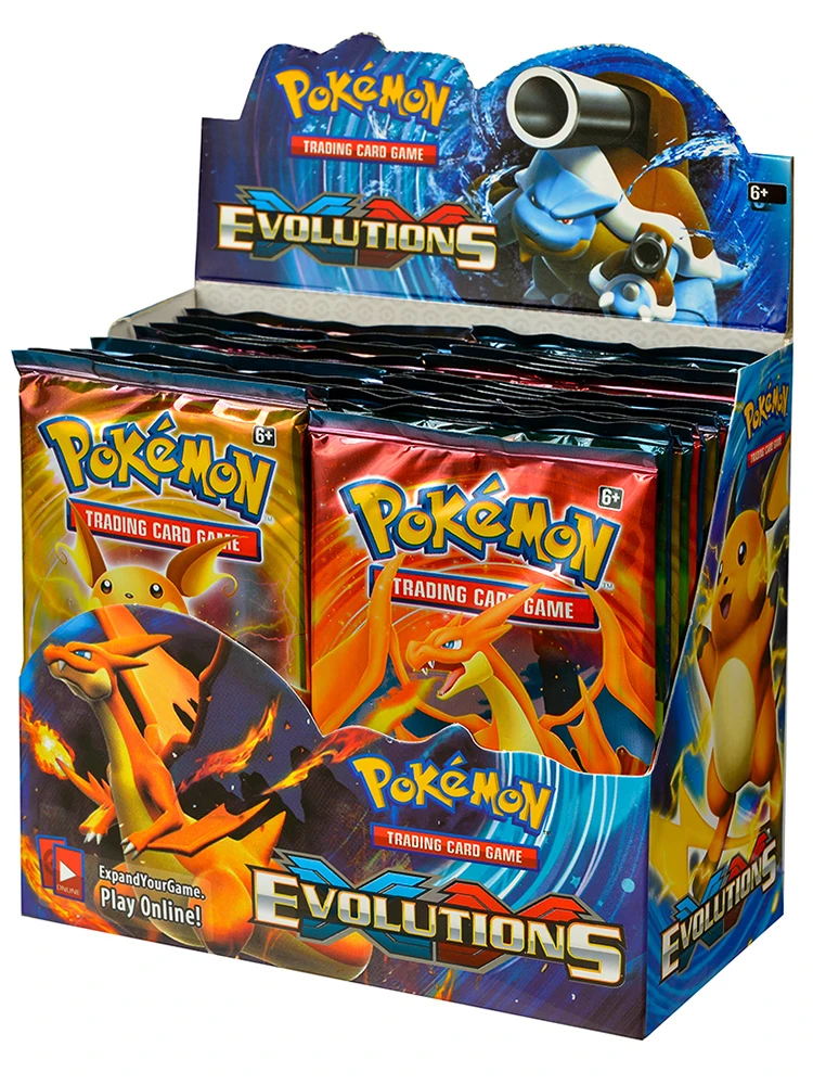 360 szt. Angielskie karty Pokémon TCG: Evolutions Box, zestaw 36 paczek kart kolekcjonerskich Pokémon — 2