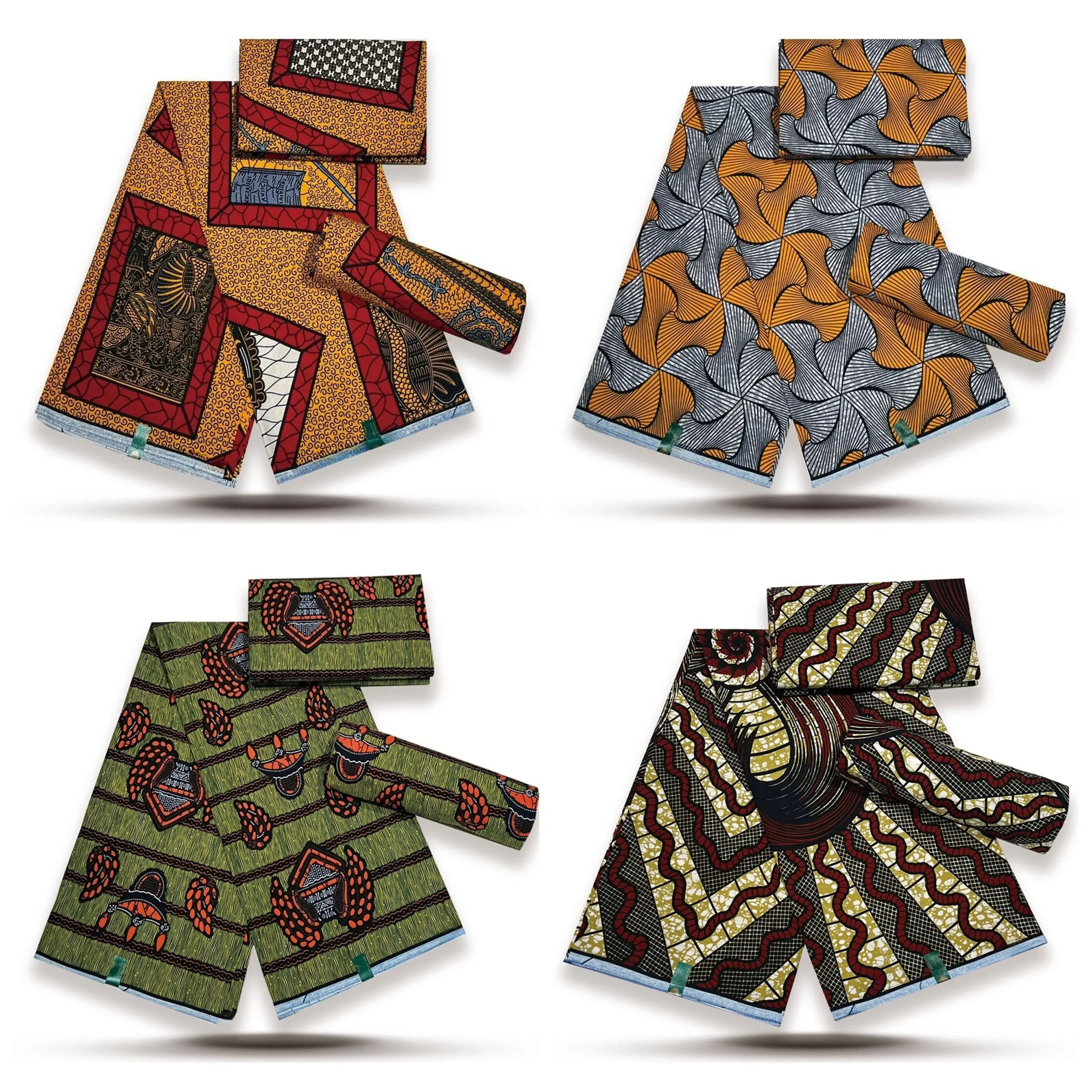 

2025 African Super Hollandais Wax Fabric 100% Cotton Real Dutch Wax Material for Sewing Nigerian Wedding And Party Clothes