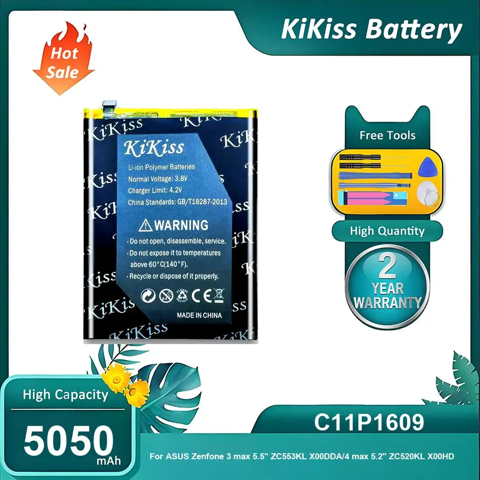 KiKiss Battery For ASUS Zenfone 3 max 5.5