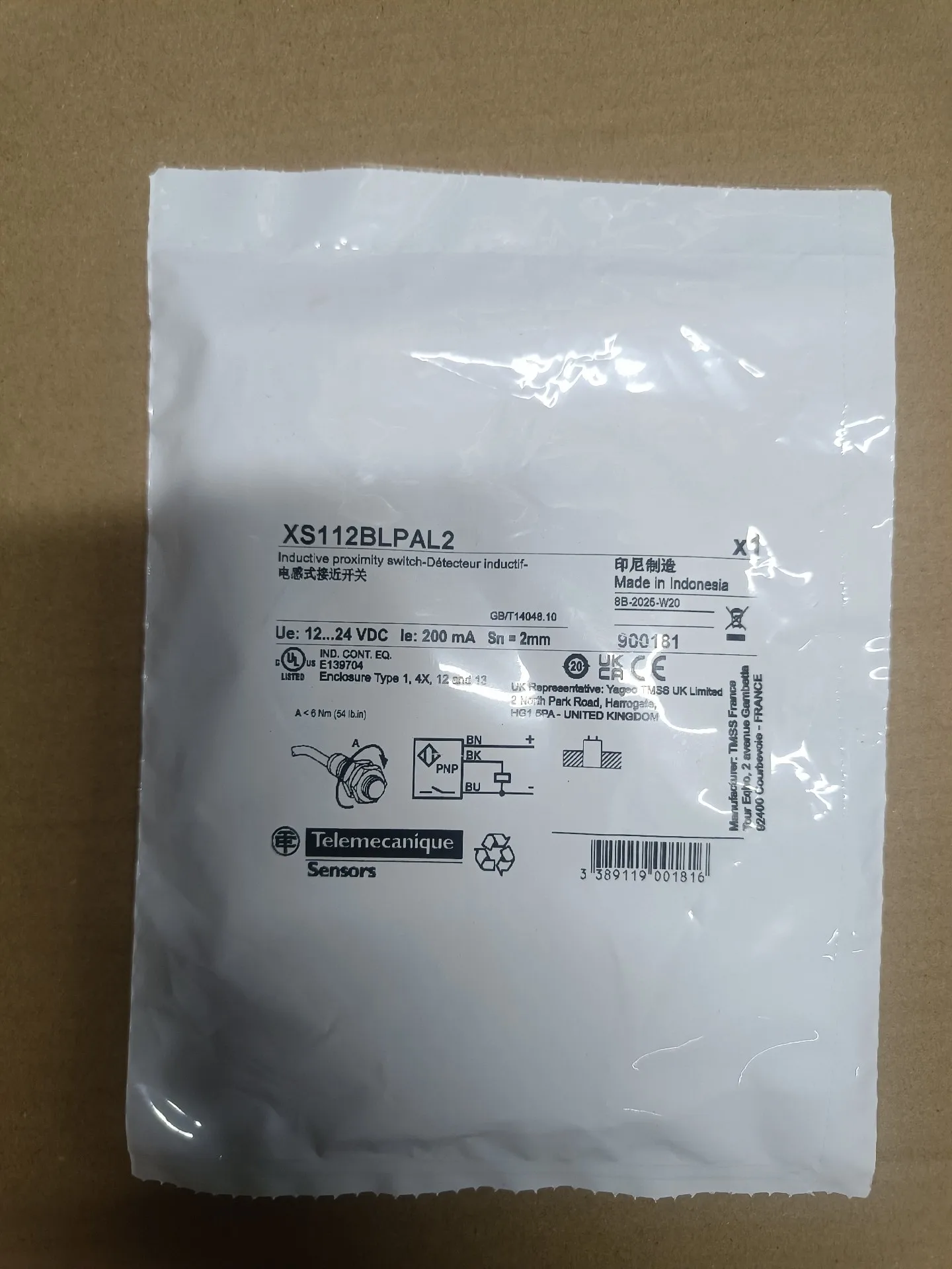 

Концевой выключатель серии Schneider Electric XS112 XS112BLNAL2 XS112BLPAL2, новый оригинал