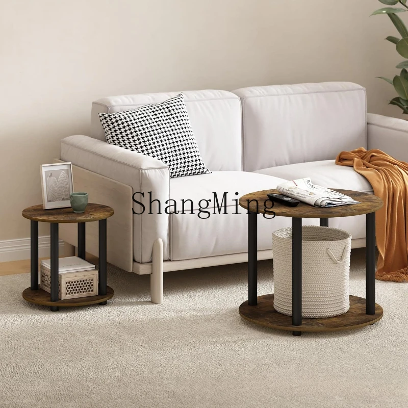 

ZYY living room side several layers solid wood home balcony small tea table floor type multi-layer storage rack