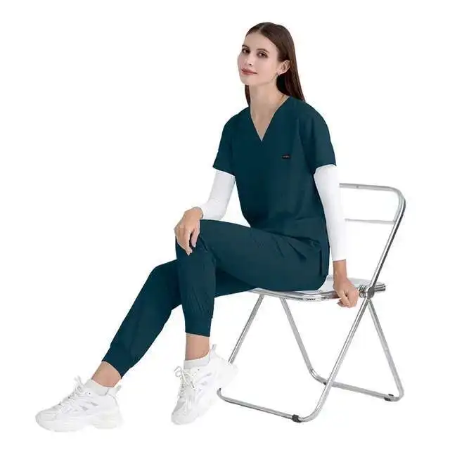 

Multilcolors Hospital Medical Scrub Suits Uniform Women Men Scrubs Set Beauty Work Clothes Nurse Accessories Dental Surgery Suit