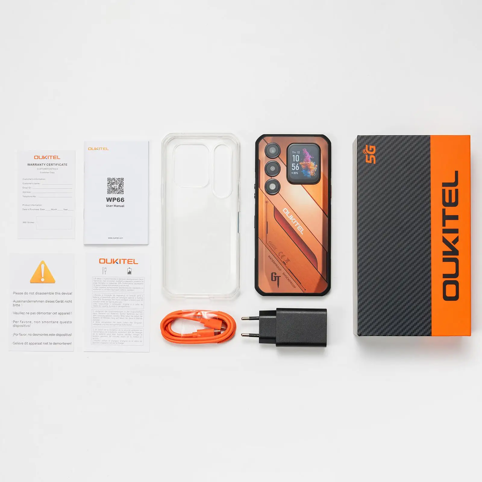 Oukitel WP66 Rugged Phone 12GB+512GB 6.6'' Android 16 Dimensity 7025 108MP Camera 33W NFC 5G Smartphone