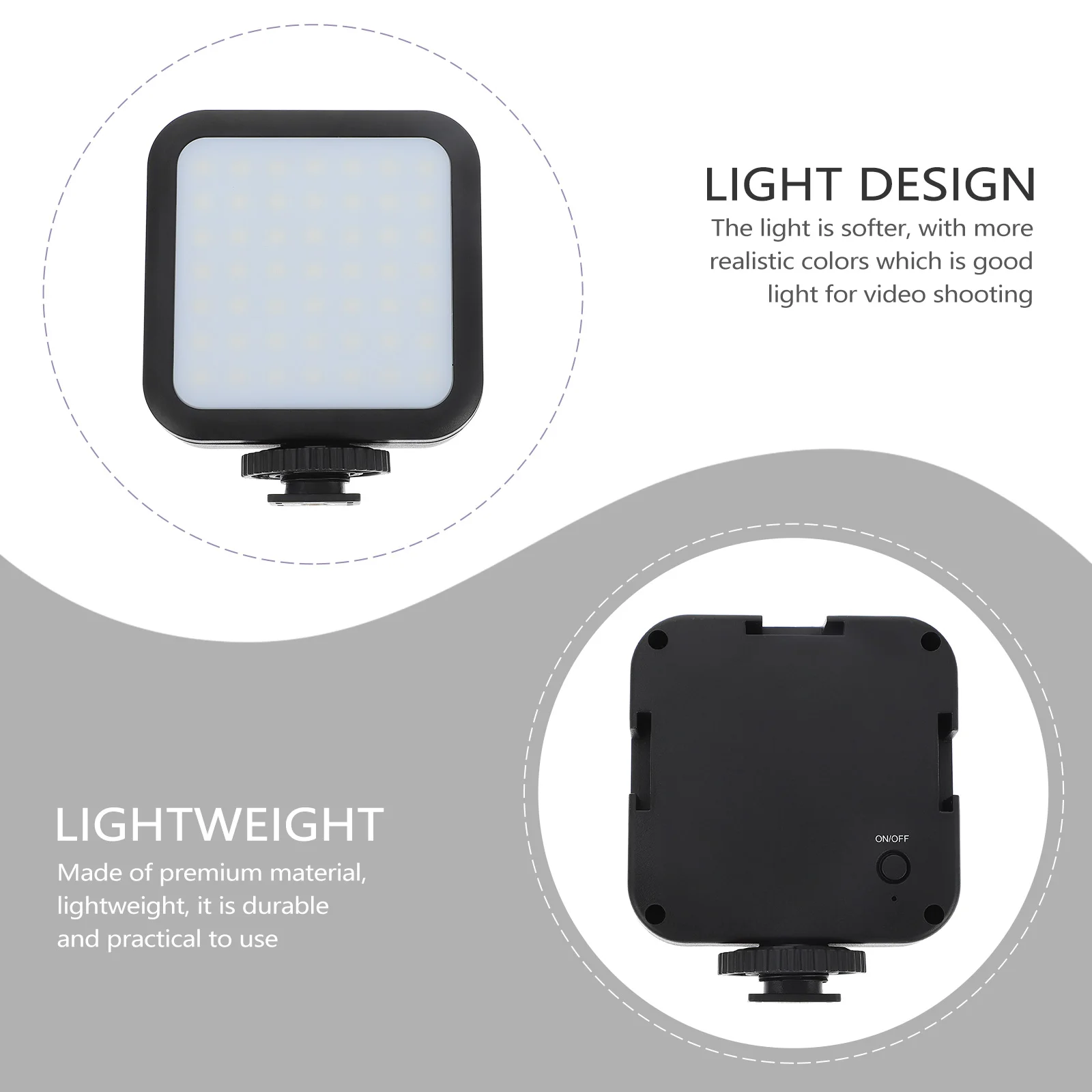 

Camera Fill Light Photography LED Lamp Video Light Compact Size Lightweight Design Practical Use Durability