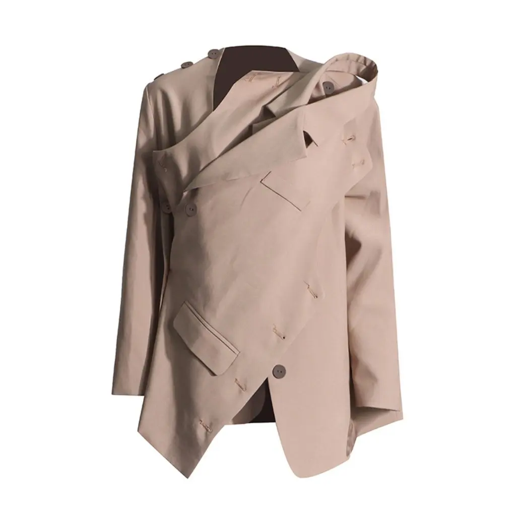 

High-End Women's Suit Jacket European American Style Deconstruction Two-Way Wear Autumn Fashion Sensation