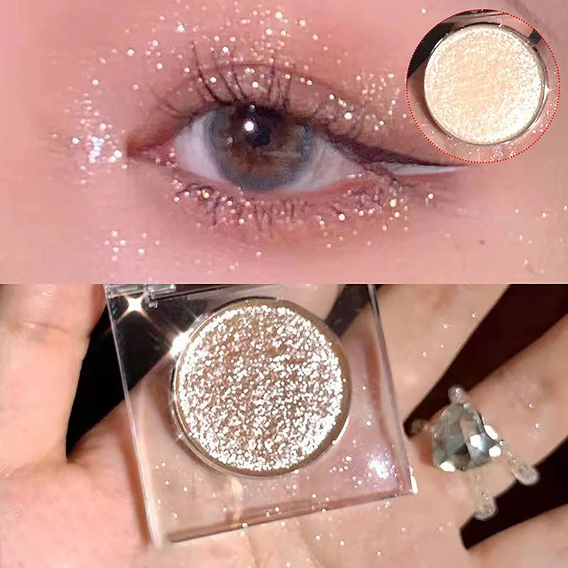 Glitterpoeder Aardkleur Blijvende Monochrome Oogschaduwpalet Oogmake-Up Oogschaduw Parel Niet-Vegen Delicaat Glad