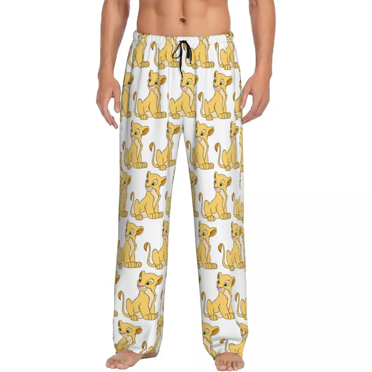 Custom The Lion King Nala Pajama Pants Sleepwear Men's Elastic Waistband Sleep Lounge Bottoms with Pockets