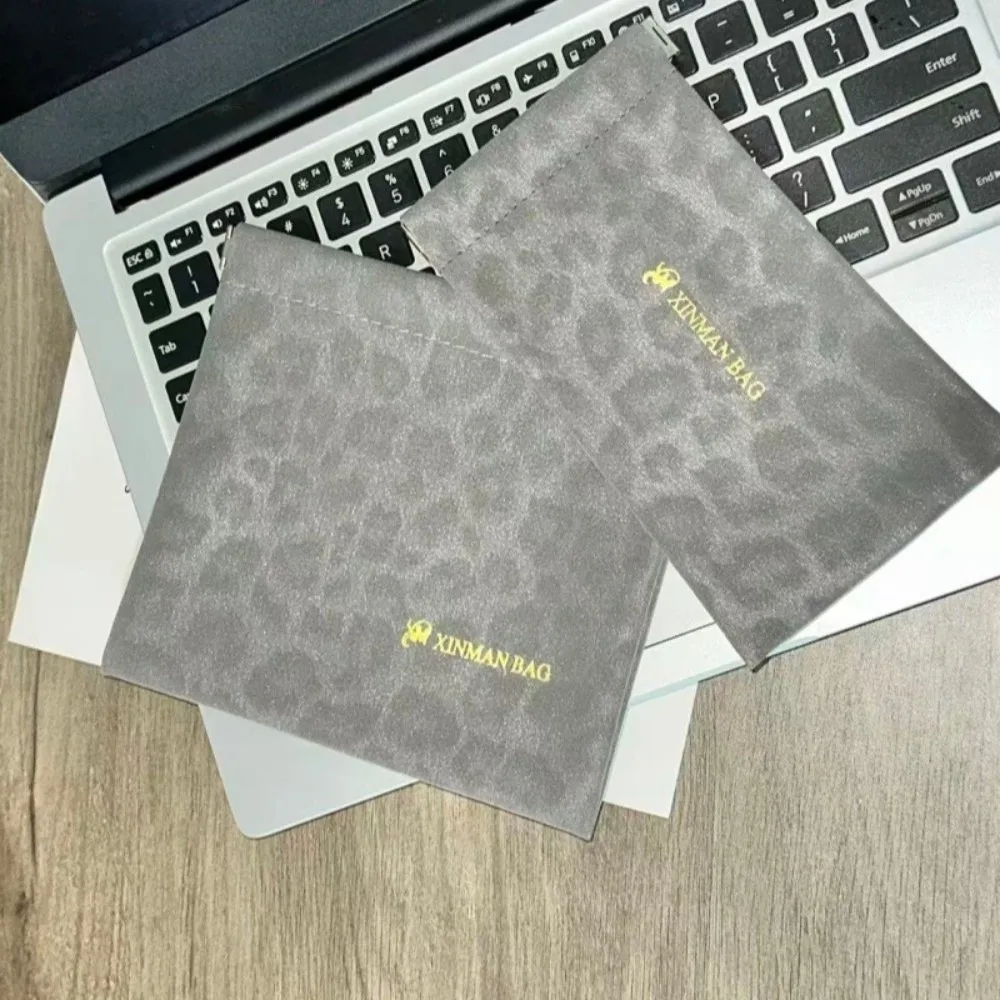 Soft PU Eyeglasses Pouch Auto Spring Close Anti-Pressure Glasses Bag Leopard Print Sunglasses Storage Bag Travel Daily Use
