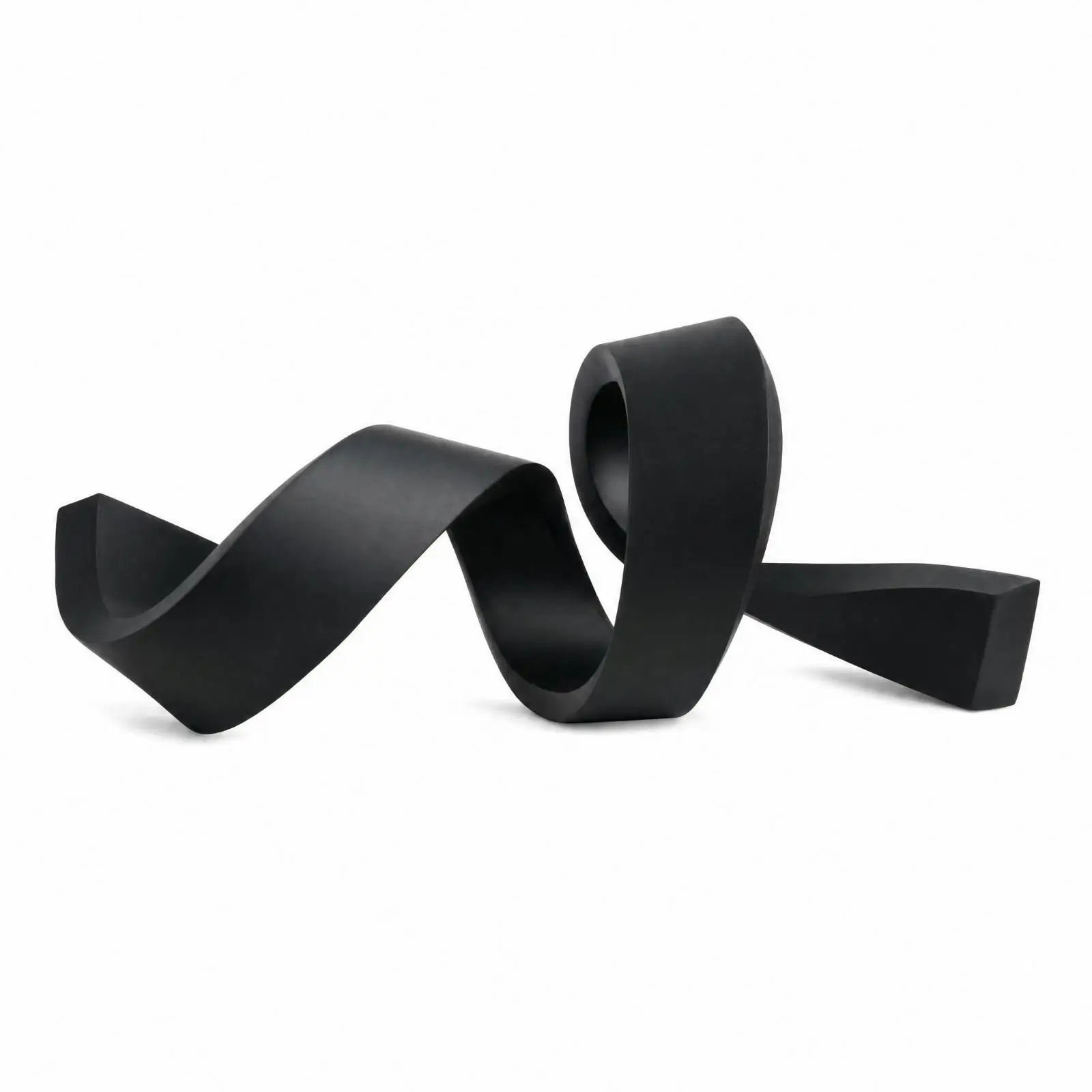 Elegant Decorative Streamer Ribbon Resin Statue Contemporary Sculpture for Entryway Tabletop Minimalist Interior