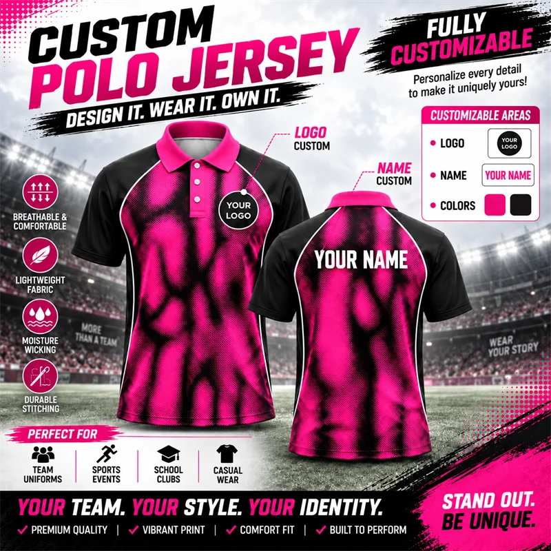 Street Fashion Name - Camiseta Polo de Moda Personalizada con