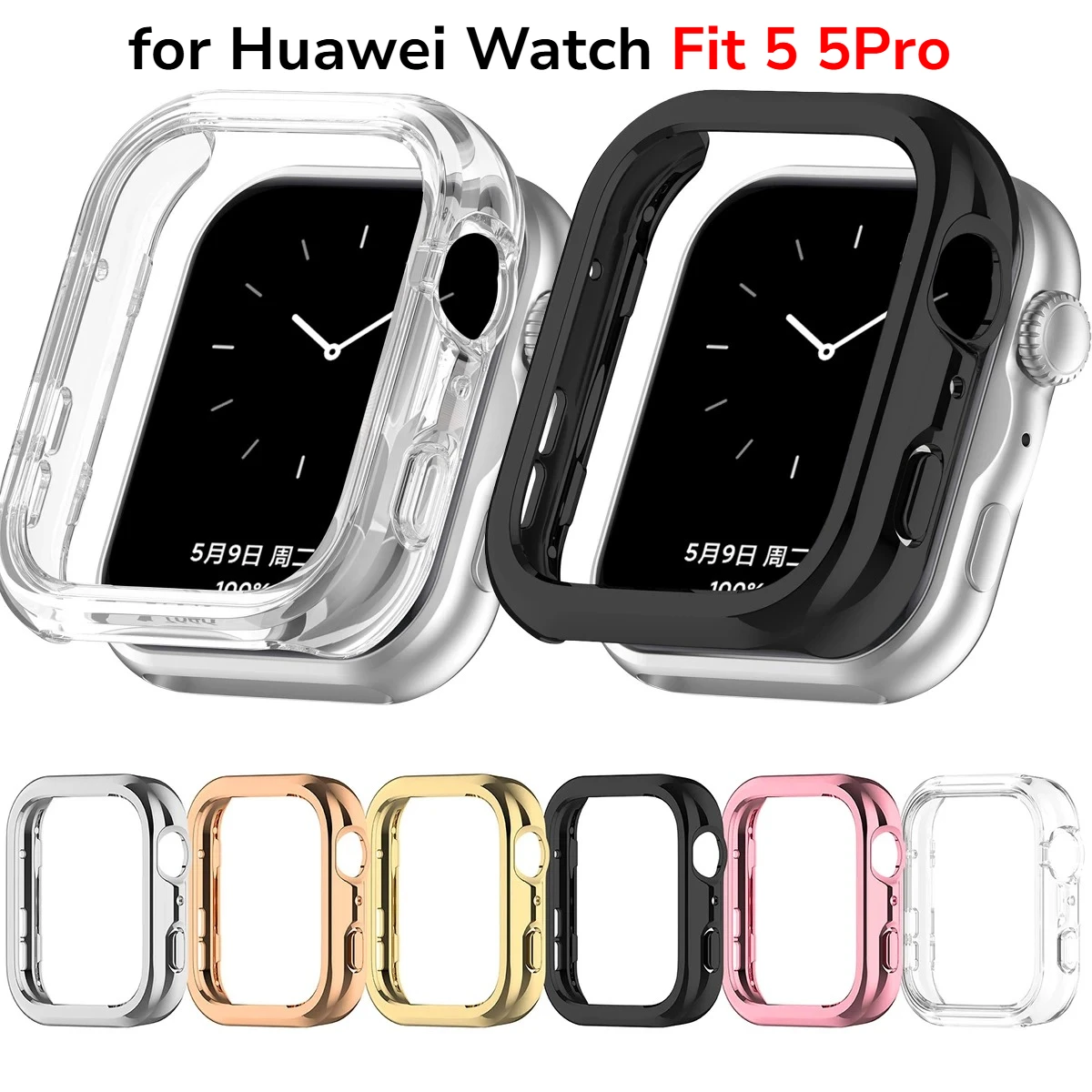 Bestseller Harte PC-Hülle für Huawei Watch Fit 5 Schutzrahmen für Huawei Band Fit 5 Pro Sturzsichere Schutzhülle
