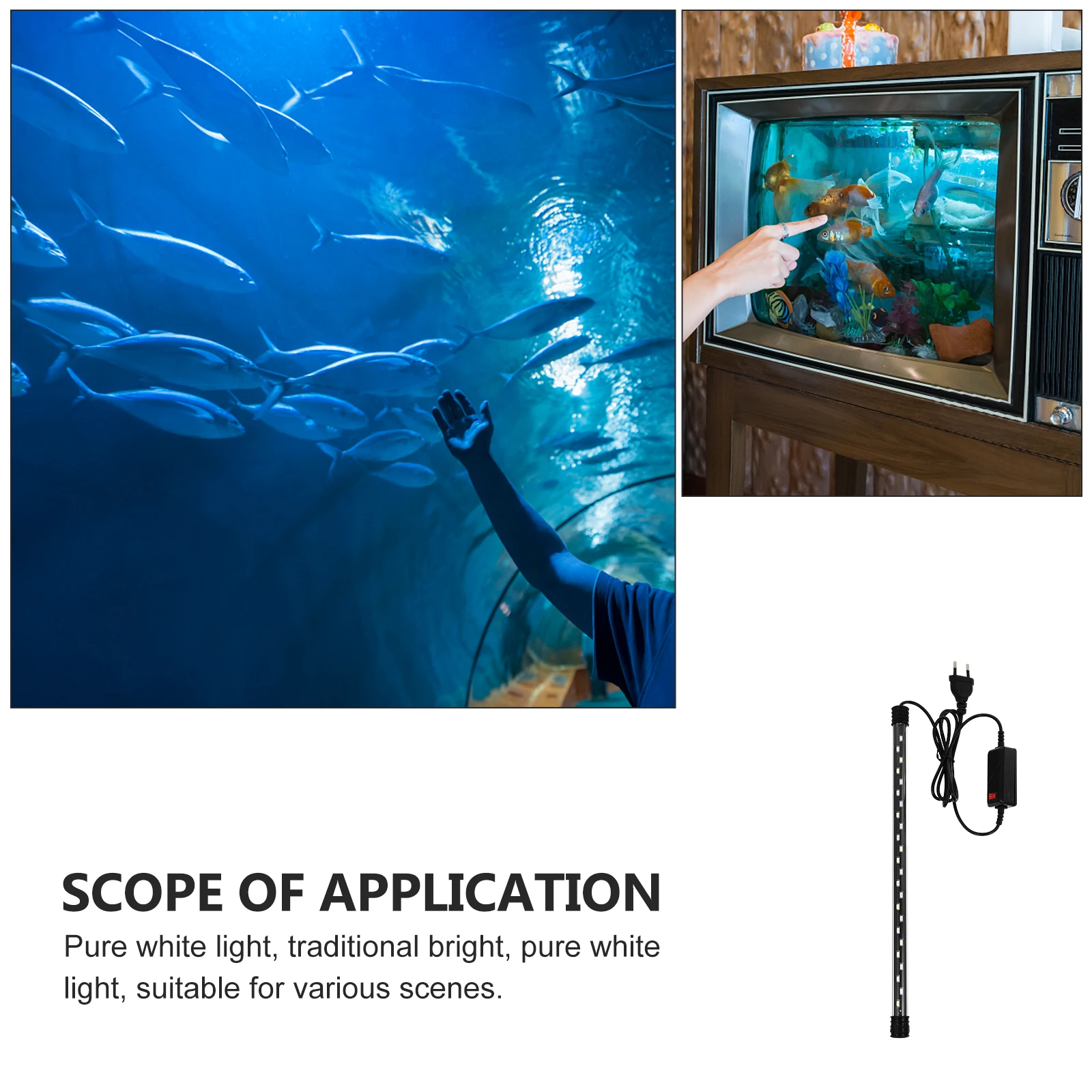 

Aquarium LED Fish Tank L 8W High Brightness Fish Tank Lighting Device LED Lamp for Aquariums Water Tanks Decor