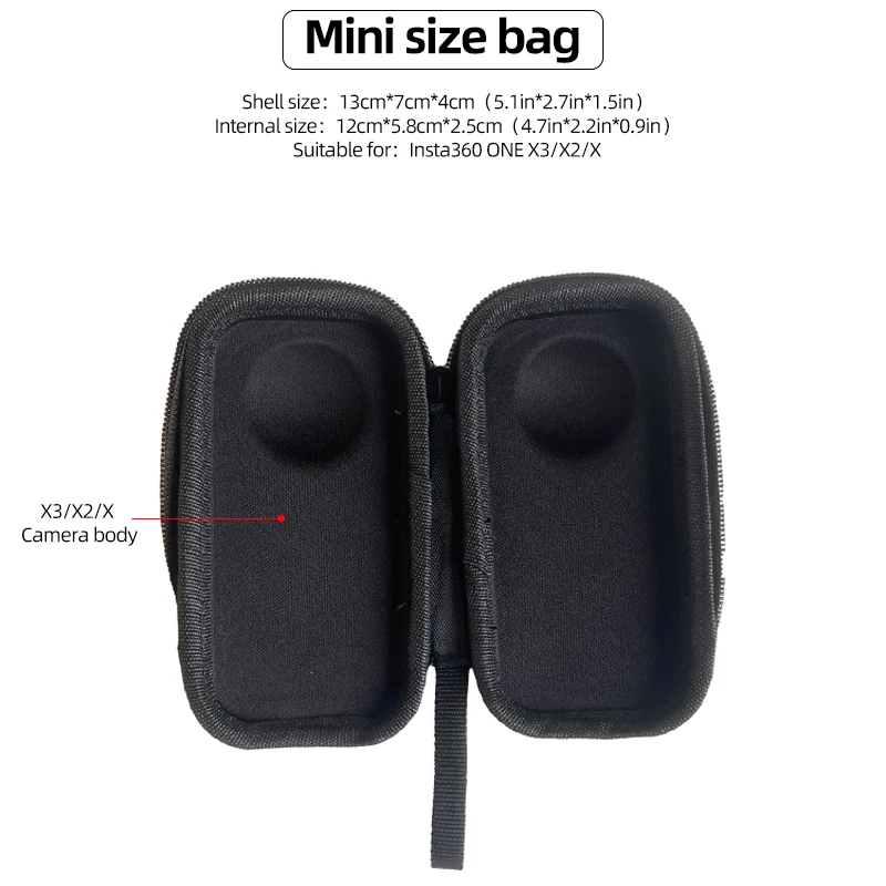 X5/X4/X3/X2 Storage Bag Portable Carrying Case Protective Box For Insta360 X5 X4 X3 ONE X2 Action Camera Insta360 Accessories