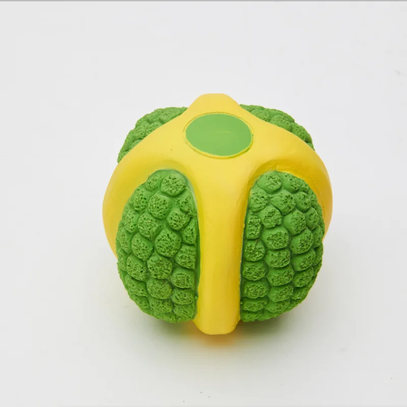 Natural Latex Rubber Chew Ball for Dogs, Dog Toy, Throwing and interaction, Light Ball, Squeaky Cabbage Balls