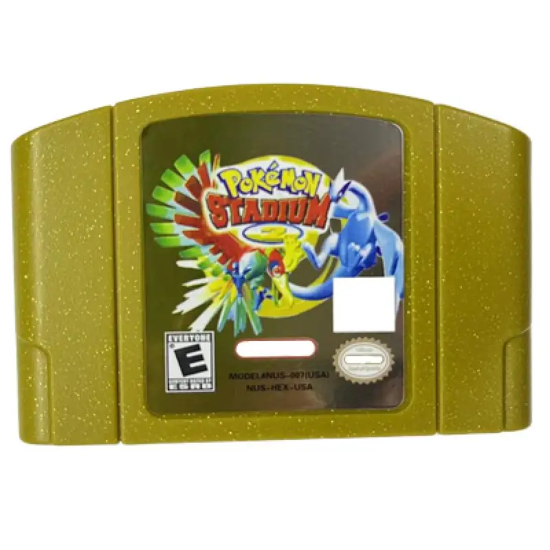 Cartouche de jeux vidéo pour Console 64 bits, Version américaine N64, série Pokemon, cristal or argent, stade 1 2, Collection de loisirs, jouets cadeaux