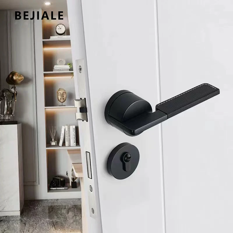 Interior Bedroom Door Lock Zinc Alloy Magnetic Suction Door Handle Lock/Bathroom Lock Anti-theft Home Room Security Door Lock