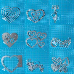 Heart Cutting Dies Metal Embossing Die Cuts Stencil Scrapbooking Template for Card Making DIY Paper Crafts